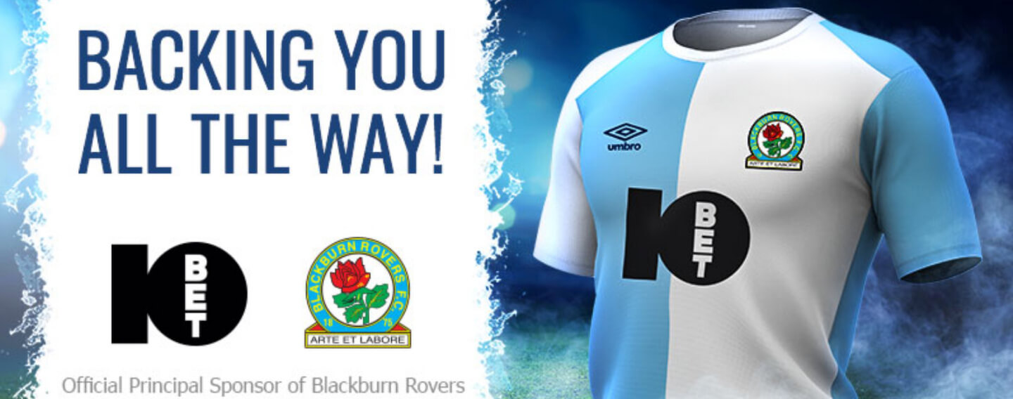 10Bet ist Hauptsponsor der Blackburn Rovers