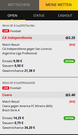 Live-Wette bei 18bet