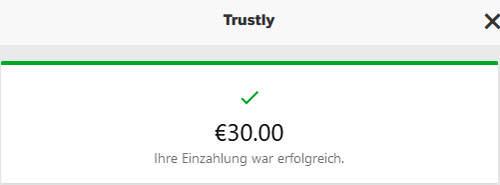 Einzahlung via Trustly