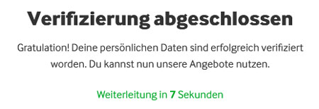 Verifizierung bei Betway