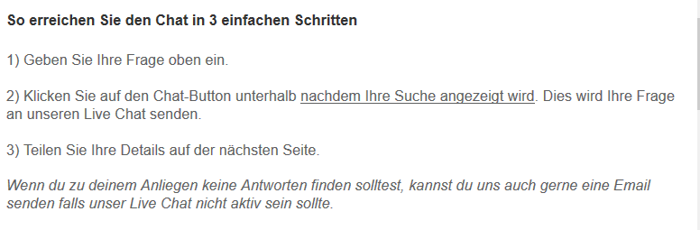 Der Mobilbet Kundenservice steht auch per Live-Chat zur Verfügung (Quelle: Mobilbet)