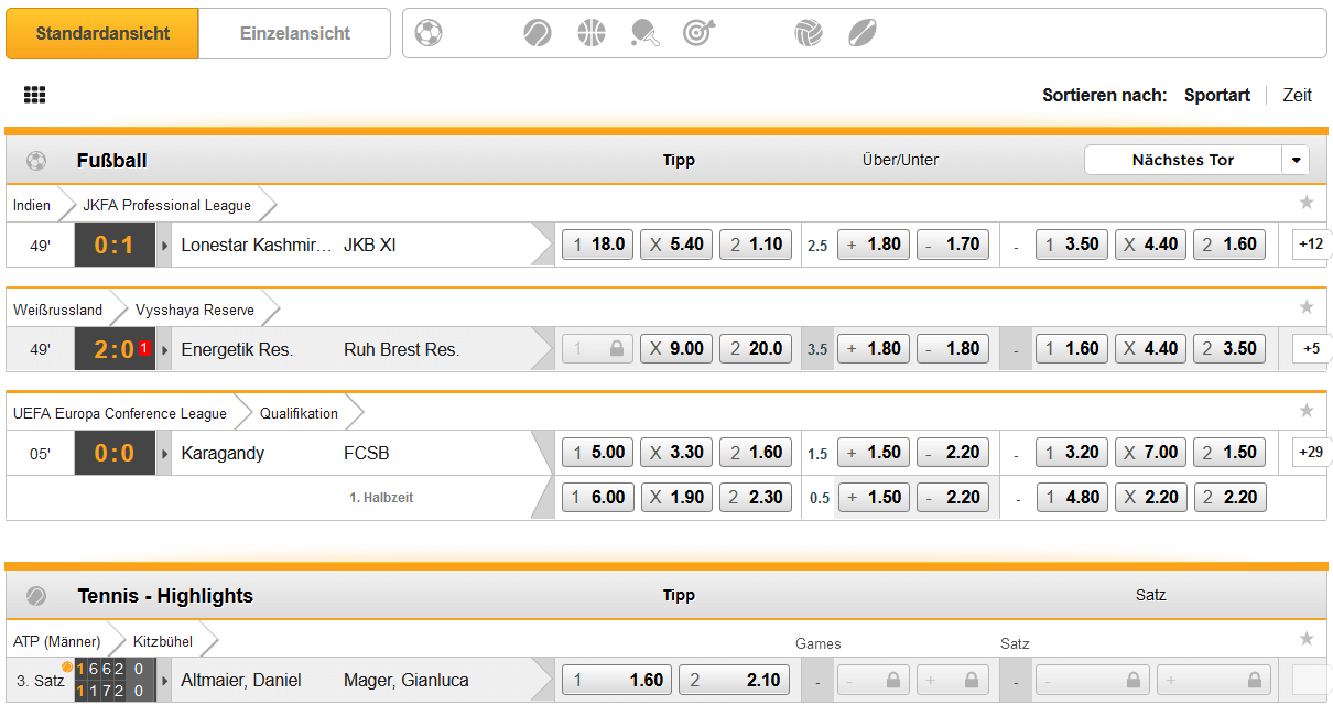 Bet3000 Sportwetten