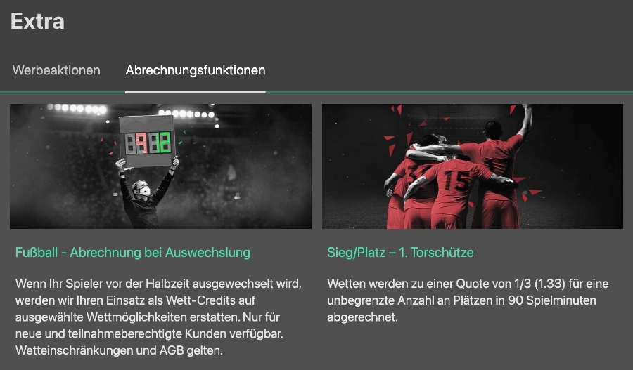 Die Abrechnungsfunktion von bet365