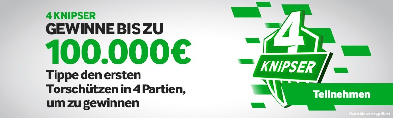 4 Knipser von Betway