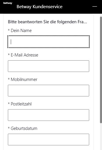 Live-Chat von Betway