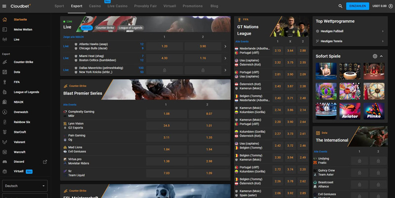 eSports bei Cloudbet