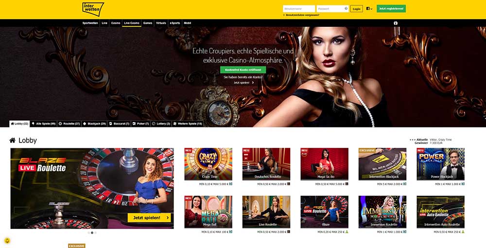 interwetten live casino angebot