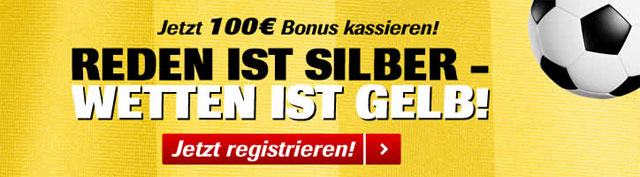 Neukunden erhalten 100% bis 100 € Bonus (Quelle: Interwetten)