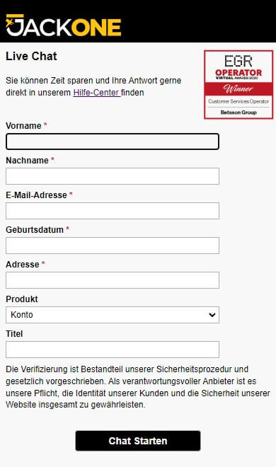 Kundenservice von Jackone