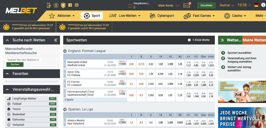 MelBet Sportwetten Erfahrungen – Usability