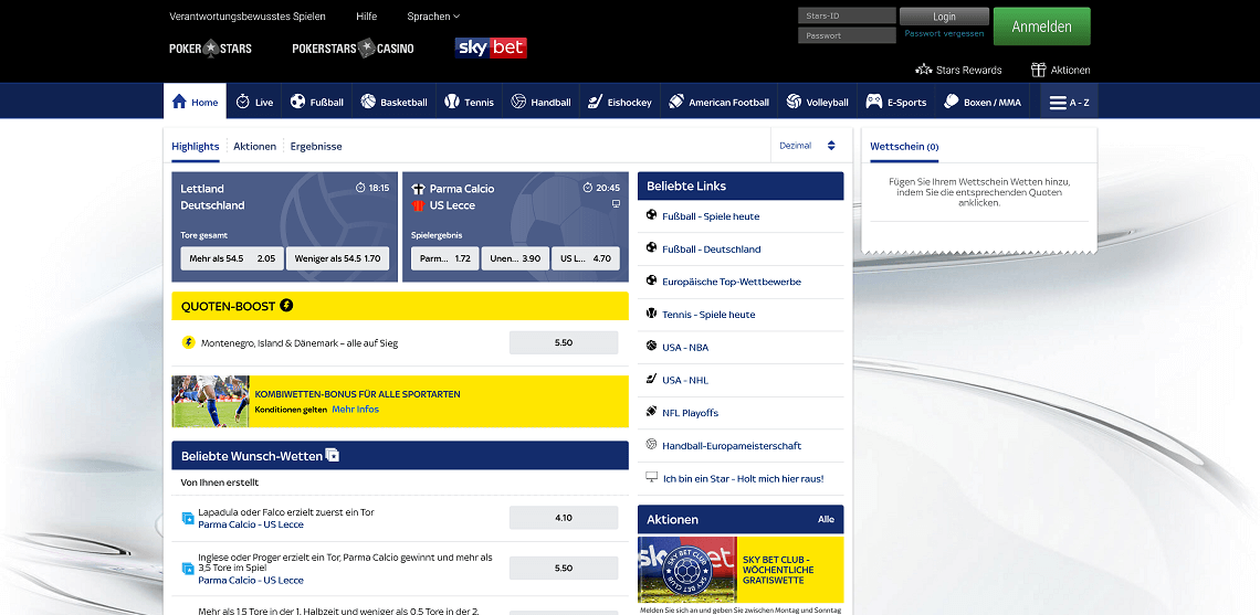 sky bet sportwetten startseite