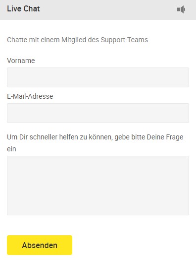 Live Chat von Unibet