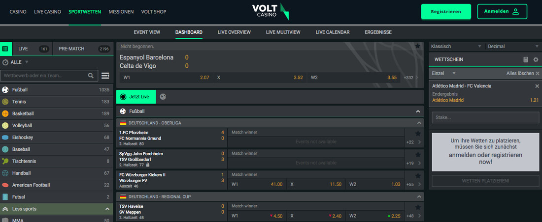 Volt Sports Usability